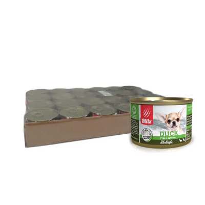 Blitz Sensitive консервы для собак мелких пород (Утка и цукини, 200 г. упаковка 24 шт)