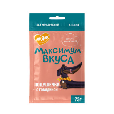 Мнямс максимум вкуса подушечки для собак (Говядина, 75 г.)