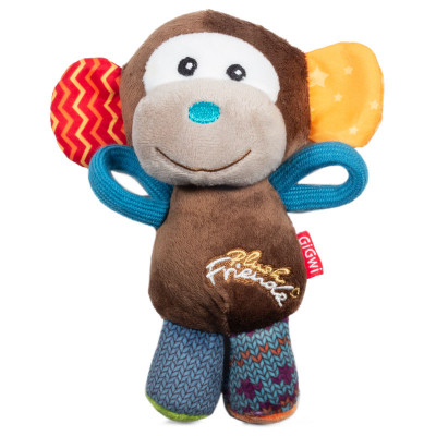 GiGwi Plush Friendz игрушка для собак обезьянка с пищалкой (16 см.)