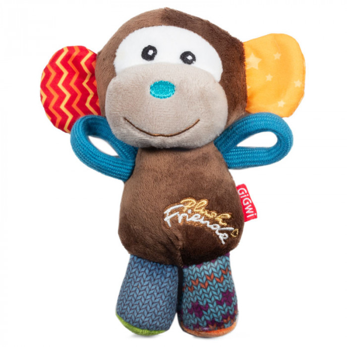 GiGwi Plush Friendz игрушка для собак обезьянка с пищалкой (16 см.)