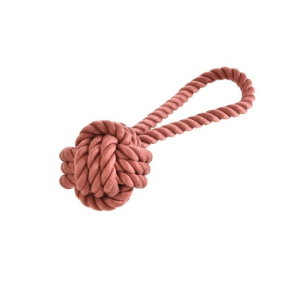 HOMEPET игрушка для собак узел с петлей из каната (6,5 х 20 см.)