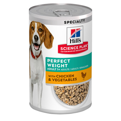 Hill's Science Plan Perfect Weight консервы для собак с лишним весом (Курица и овощи, 363 г.)