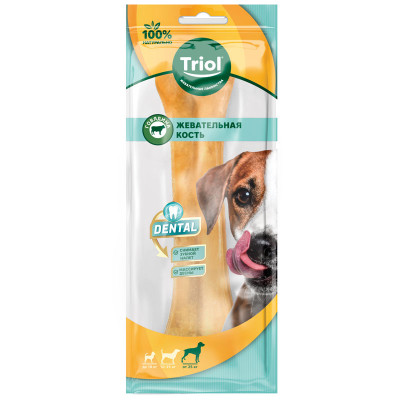 Triol Dental лакомство для собак крупных пород косточки жевательные (155 г.)
