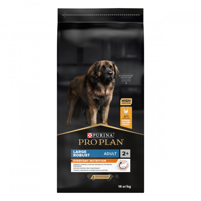 Pro Plan Large Adult Robust для взрослых собак крупных пород мощного телосложения (Курица, 14 кг.)