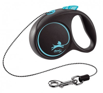 Flexi рулетка Black Design XS до 8 кг (3 м трос) (Голубой)