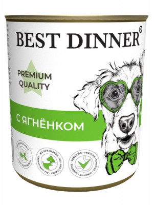 Best Dinner Premium "Меню" консервы для щенков и юниоров (Ягненок, 340 г.)