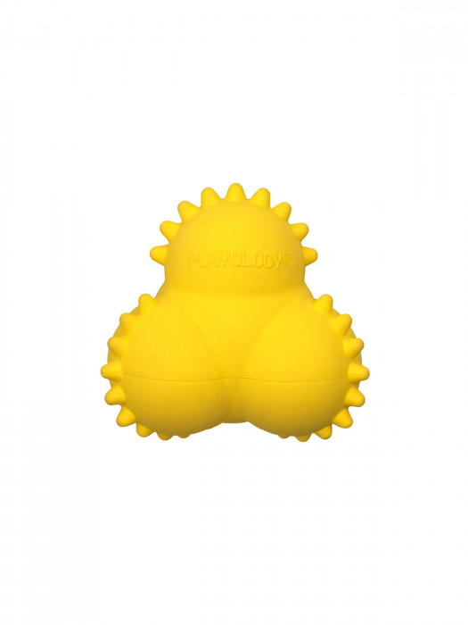 Playology Squeaky Bounce Ball жевательный тройной мяч с ароматом курицы (Желтый)