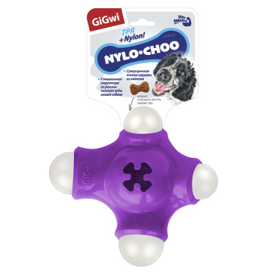 GiGwi Nylo-choo игрушка для собак кость квадробон (15 см.)