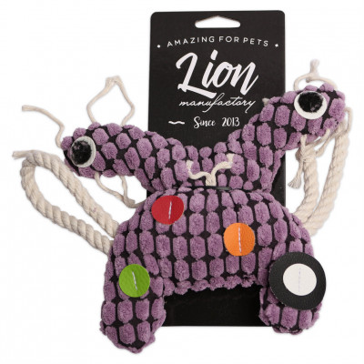 Lion игрушка "Инопланетянин" с 4 пищалками для собак (20 х 26 см.)