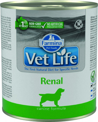 Vet Life Dog Renal консервы для собак прихронической и почечной недостаточности (Курица, 300 г.)