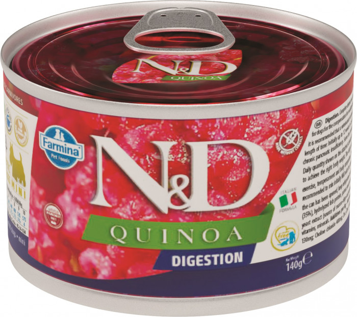 Farmina N&D Dog Quinoa Wet Food Digestion Mini консервы для собак для поддержания пищеварения (Ягненок, 140 г.)