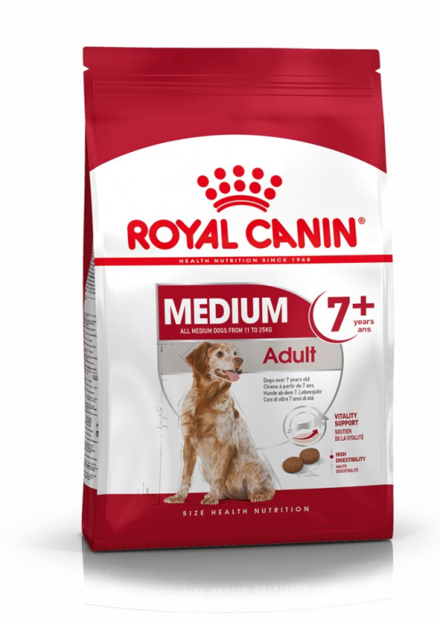 Royal Canin Medium Adult 7+ для собак старше 7 лет средних пород (Курица, 4 кг.)