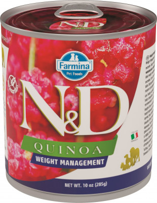 Farmina N&amp;D Dog Quinoa Wet Food Weight Management консервы для собак для контроля веса (Ягненок, 285 г.)