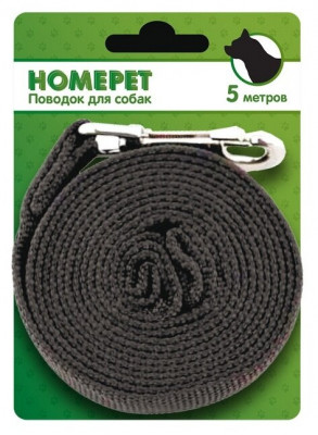 HOMEPET поводок для собак брезентовый с карабином (25 мм х 3 м.)