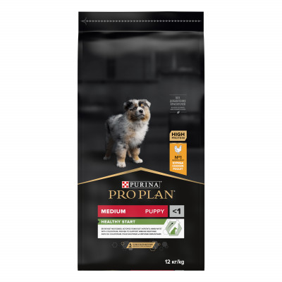 Pro Plan Medium Puppy корм для щенков средних пород (Курица, 12 кг.)