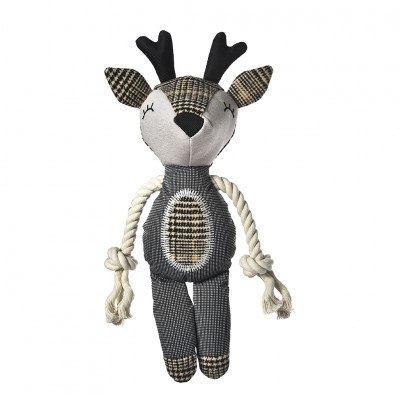 Pet-it Oxford игрушка для собак мягкий Олененок с канатом и пищалкой (9 х 46,5 см.)