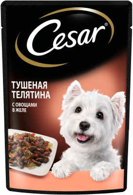 Cesar пауч для собак (Тушеная телятина с овощами, 85 г.)