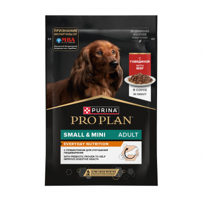Pro Plan пауч для собак мелких и карликовых пород (кусочки в соусе) (Говядина, 85 г.)