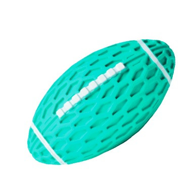 HOMEPET silver series игрушка для собак мяч регби с пищалкой (14,5 см., Бирюзовый)