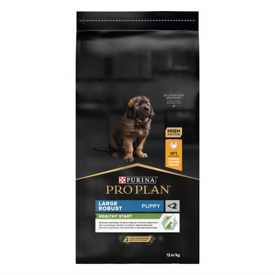 Pro Plan Large Puppy Robust для щенков крупных пород мощного телосложения (Курица, 12 кг.)
