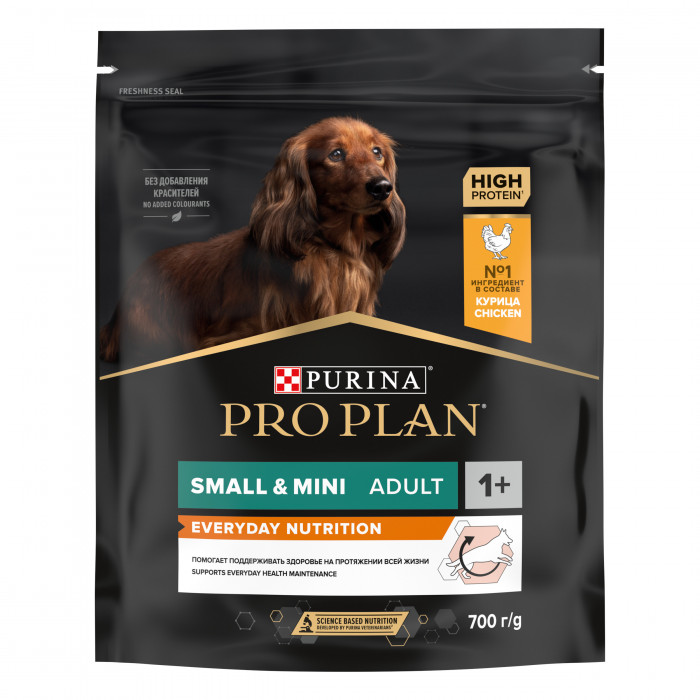 Pro Plan Small & Mini Adult корм для взрослых собак мелких и карликовых пород (Курица, 700 г.)