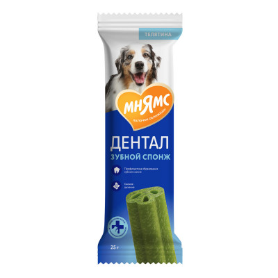 Мнямс DENTAL лакомство для собак Зубные спонжи (Эвкалипт, 25 г.)