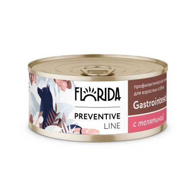 Florida Preventive Line Gastrointestinal консервы для собак при расстройствах пищеварения (Телятина, 100 г.)
