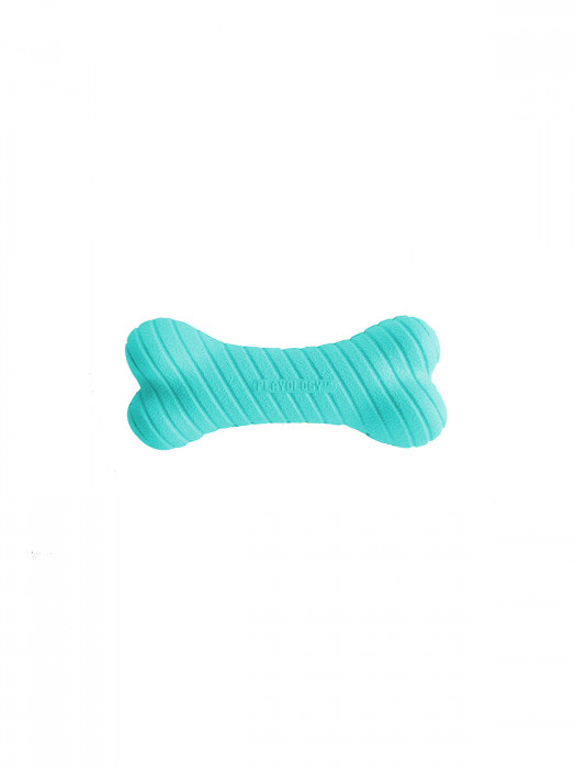 Playology Dual Layer Bone двухслойная жевательная косточка с ароматом арахиса (9 см., Голубой)