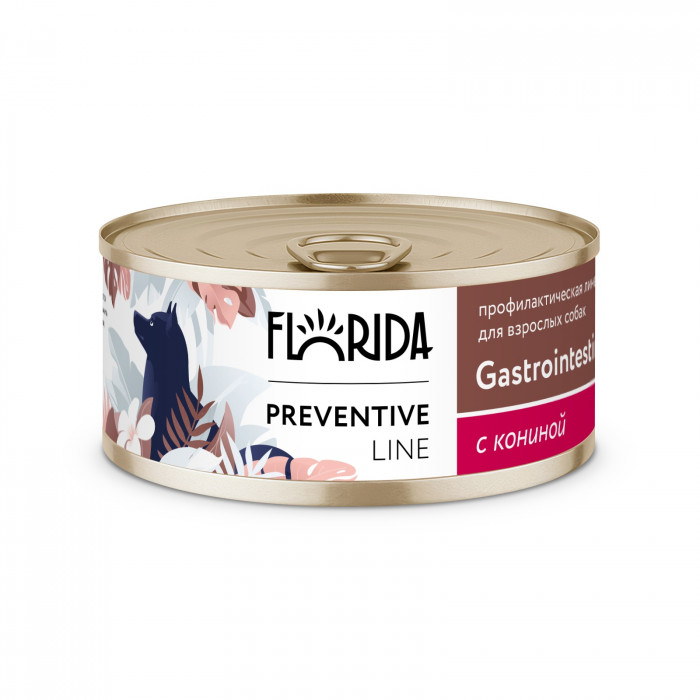 Florida Preventive Line Gastrointestinal консервы для собак при расстройствах пищеварения (Конина, 100 г.)
