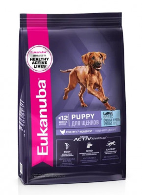 Eukanuba Dog для щенков крупных пород (Курица, 3 кг.)