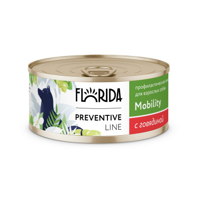 Florida Preventive Line Mobility консервы для собак при болезенях опорно-двигательного аппарата (Говядина, 100 г.)