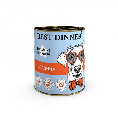 Best Dinner Vet Profi Mobility консервы для взрослых собак при заболевании суставов (Говядина, 340 г.)
