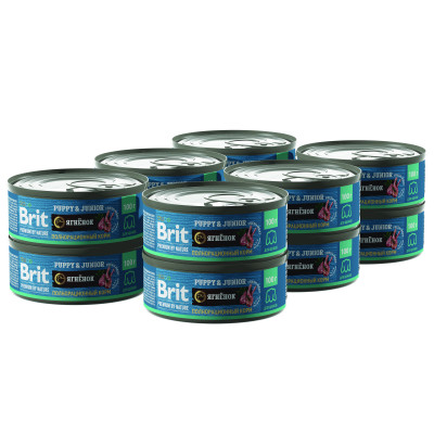 Brit Premium by Nature консервы для щенков всех пород (Ягненок, 100 г. упаковка 12 шт)
