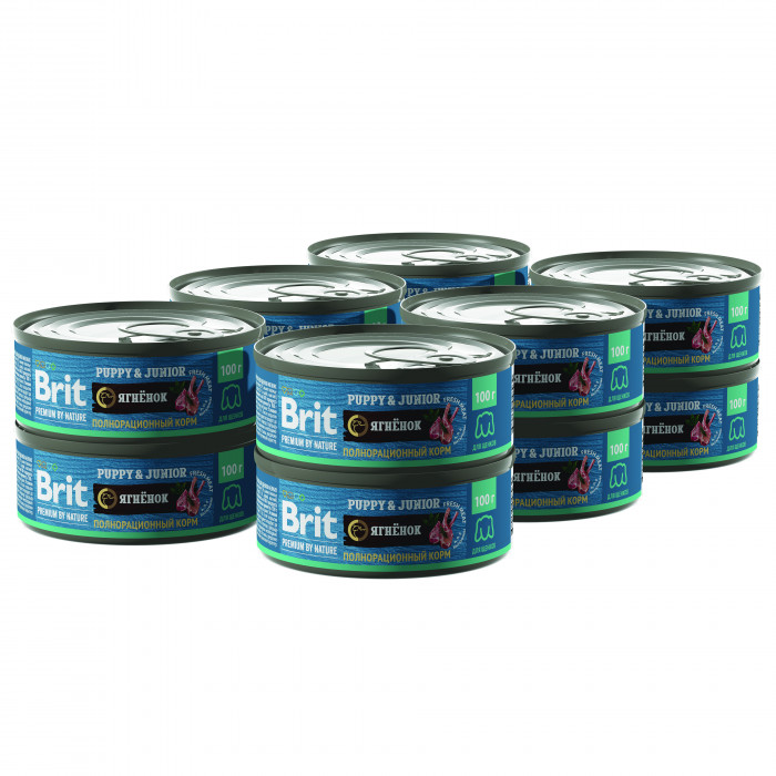 Brit Premium by Nature консервы для щенков всех пород (Ягненок, 100 г. упаковка 12 шт)