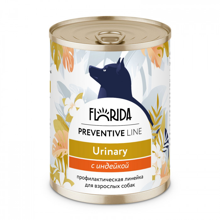 Florida Preventive Line Urinary консервы для собак для профилактики мочекаменной болезни (Индейка, 340 г.)