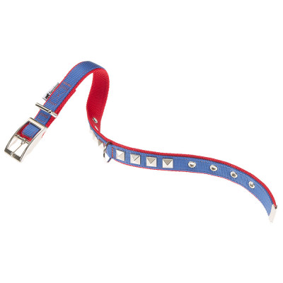 Ferplast ошейник нейлоновый Dual CF15/35 PL (27-35*15 мм, Сине-красный)
