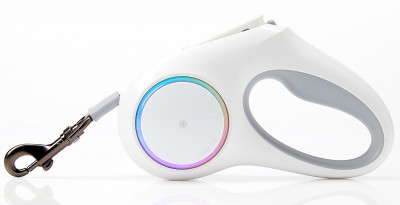 PetKit Pet Leash Go Shine поводок-рулетка со встроенным фонариком (4,5 м., Белый)