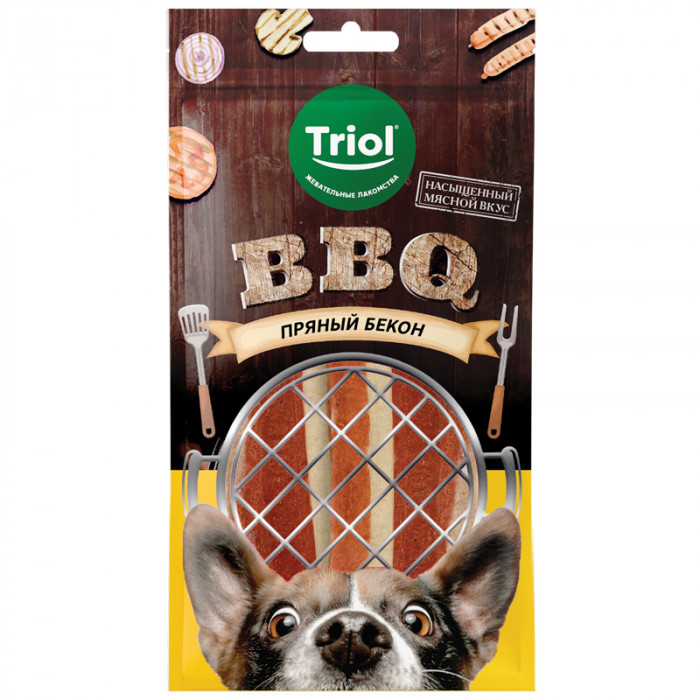 Triol BBQ лакомство для собак Пряный бекон (66 г.)