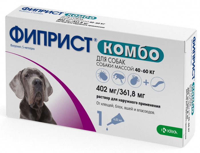 Фиприст Комбо для собак (от 40 кг) (1 пипетка, 4.02 мл.)
