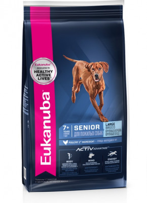 Eukanuba Dog корм для пожилых собак крупных пород (Курица, 4 кг.)