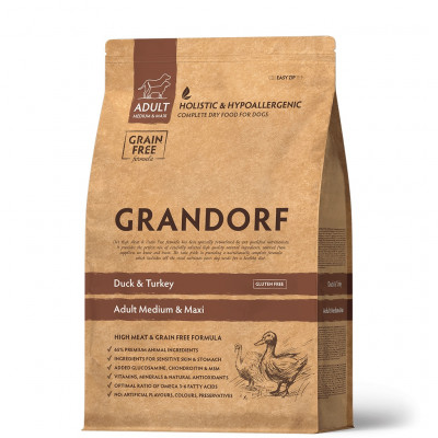 Grandorf Duck&amp;Turkey корм для взрослых собак средних и крупных пород (Утка и индейка, 3 кг.)