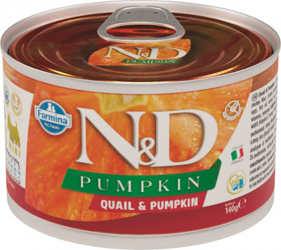 Farmina N&amp;D Dog Pumpkin Adult Mini консервы для взрослых собак мелких пород (Перепел и тыква, 140 г.)