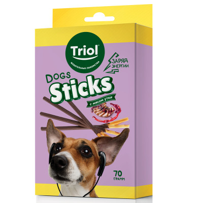 Triol Fun Food лакомство для собак Соломка (Утка, 70 г.)