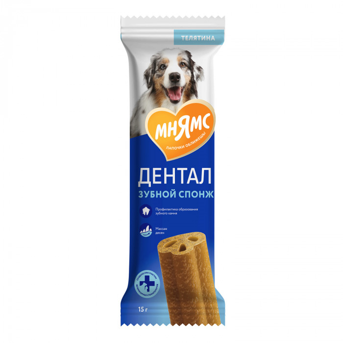 Мнямс DENTAL лакомство для собак Зубные спонжи с фитокомплексом (15 г.)