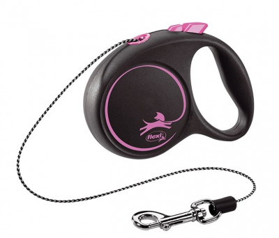 Flexi рулетка Black Design XS до 8 кг (3 м трос) (Розовый)