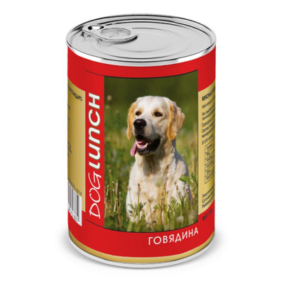 Дог Ланч консервы для собак (Говядина, 410 г.)