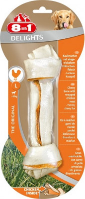 8in1 Delights L косточка с куриным мясом для крупных собак (21 см.) (Курица, 1 шт.)