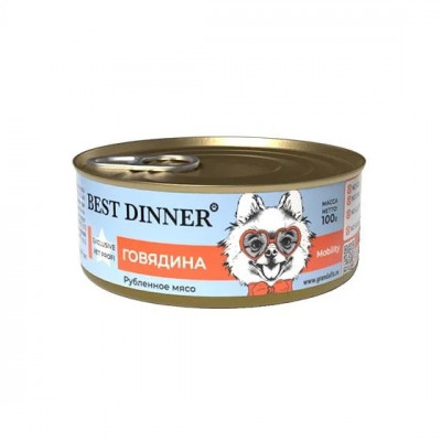 Best Dinner Vet Profi Mobility консервы для взрослых собак при заболевании суставов (Говядина, 100 г.)