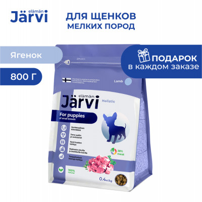 Jarvi сухой полнорационный корм для щенков мелких пород (Ягненок, 800 г.)