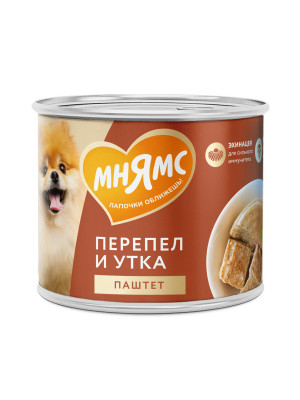 Мнямс "Сильный иммунитет" консервы для собак всех пород (паштет) (Утка, 200 г.)
